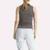 Ærmeløs golfpolo til kvinder i tonet Vector Jacquard