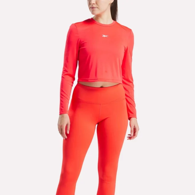 Core Slim Fit Crop langærmet T-shirt til kvinder Core Slim Fit Crop langærmet T-shirt til kvinder