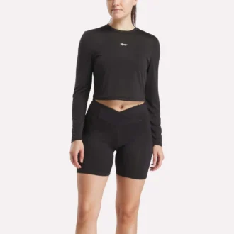 Core Slim Fit Crop langærmet T-shirt til kvinder