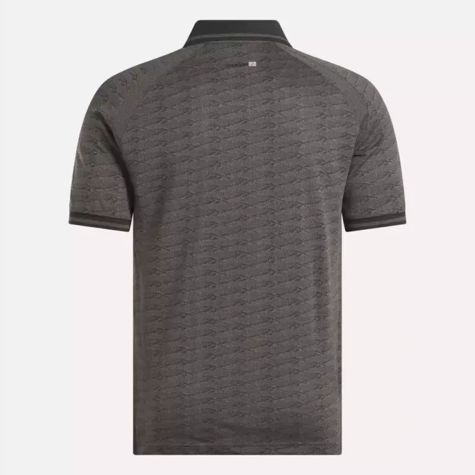 Herre-poloskjorte med korte ærmer i tonet Vector Jacquard med ribkant Herre-poloskjorte med korte ærmer i tonet Vector Jacquard med ribkant