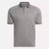 Herre-poloskjorte med korte ærmer i tonet Vector Jacquard med ribkant Herre-poloskjorte med korte ærmer i tonet Vector Jacquard med ribkant