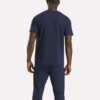 Herre-T-shirt med lille logo, rund hals og korte ærmer