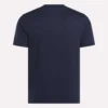 Herre-T-shirt med lille logo, rund hals og korte ærmer