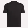 Herre-T-shirt med lille logo, rund hals og korte ærmer