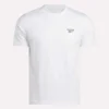Herre-T-shirt med lille logo, rund hals og korte ærmer