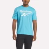 Herre-T-shirt med stort logo og rund hals Herre-T-shirt med stort logo og rund hals