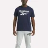 Herre-T-shirt med stort logo og rund hals Herre-T-shirt med stort logo og rund hals
