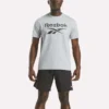 Herre-T-shirt med stort logo og rund hals Herre-T-shirt med stort logo og rund hals