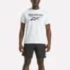 Herre-T-shirt med stort logo og rund hals Herre-T-shirt med stort logo og rund hals
