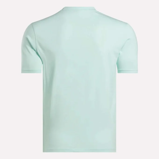Herre-T-shirt med stort logo og rund hals Herre-T-shirt med stort logo og rund hals