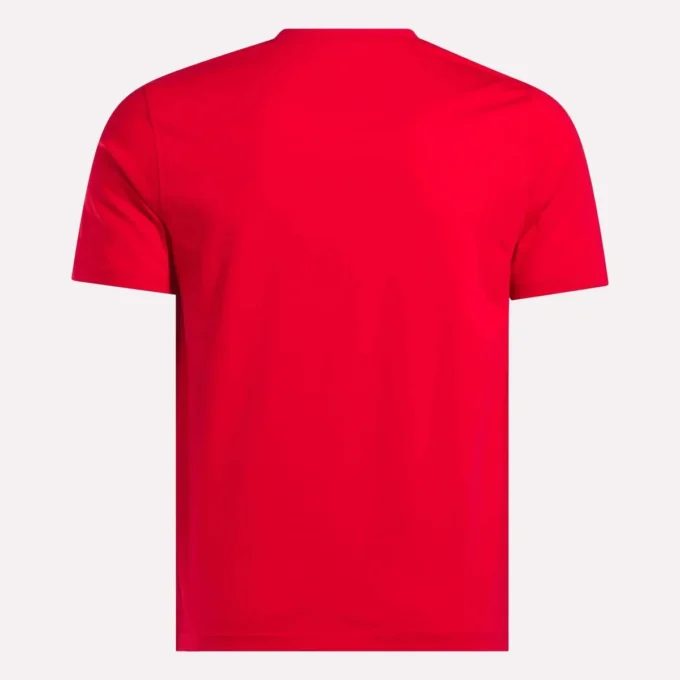 Herre-T-shirt med stort logo og rund hals Herre-T-shirt med stort logo og rund hals