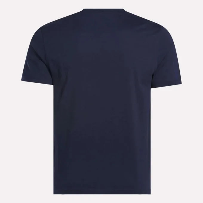 Herre-T-shirt med stort logo og rund hals Herre-T-shirt med stort logo og rund hals