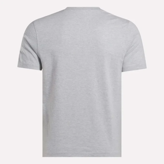 Herre-T-shirt med stort logo og rund hals Herre-T-shirt med stort logo og rund hals