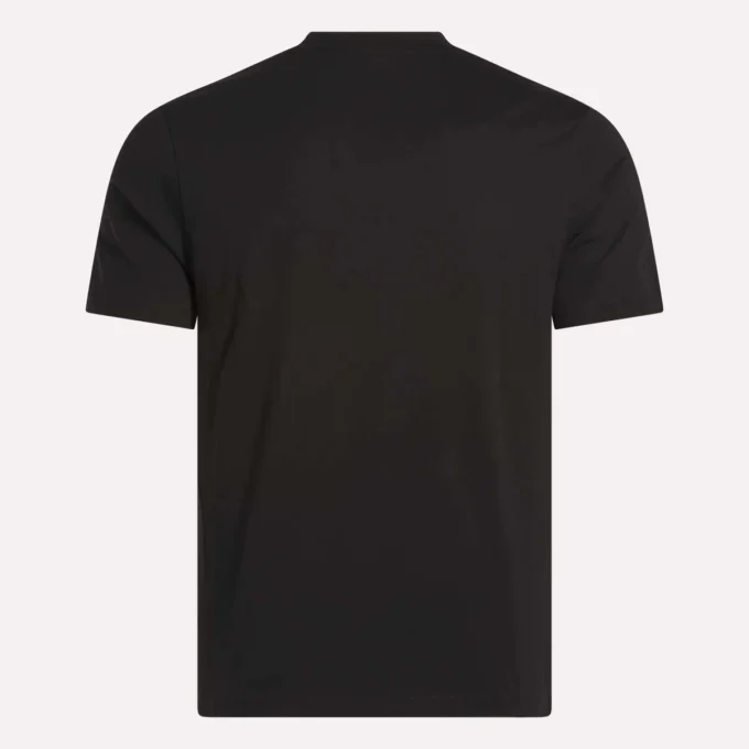 Herre-T-shirt med stort logo og rund hals Herre-T-shirt med stort logo og rund hals