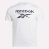 Herre-T-shirt med stort logo og rund hals Herre-T-shirt med stort logo og rund hals