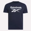 Herre-T-shirt med stort logo og rund hals Herre-T-shirt med stort logo og rund hals
