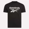 Herre-T-shirt med stort logo og rund hals Herre-T-shirt med stort logo og rund hals