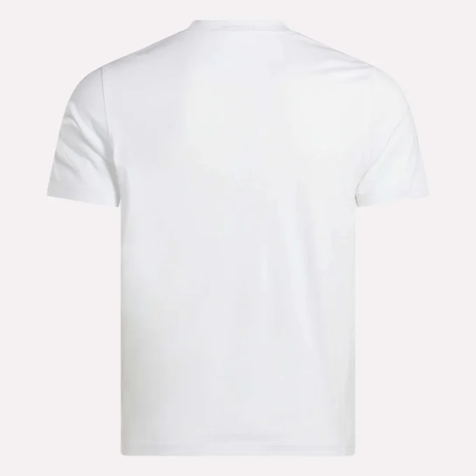 Herre-T-shirt med stort logo og rund hals Herre-T-shirt med stort logo og rund hals