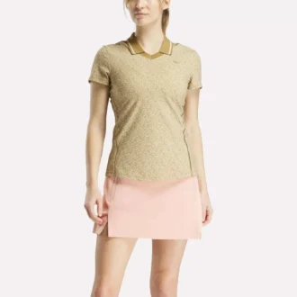 Johnny Collar Micro Floral Polo-shirt med korte ærmer til kvinder