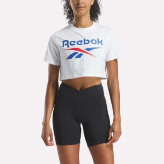 Kortærmet T-shirt med tofarvet logo til kvinder