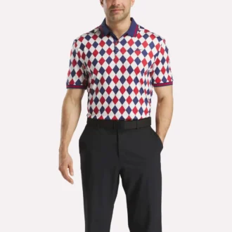Kortærmet Vector Argyle Print Polo til mænd