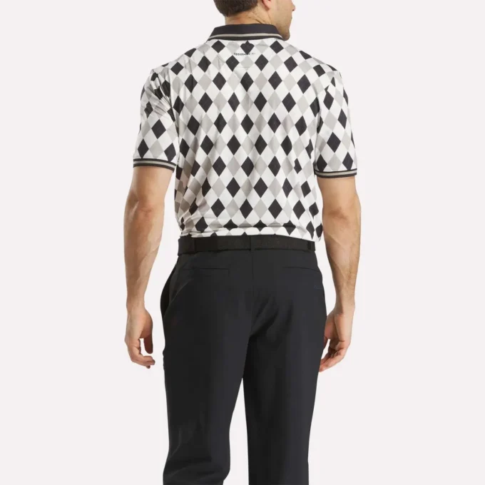 Kortærmet Vector Argyle Print Polo til mænd Kortærmet Vector Argyle Print Polo til mænd
