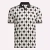 Kortærmet Vector Argyle Print Polo til mænd Kortærmet Vector Argyle Print Polo til mænd