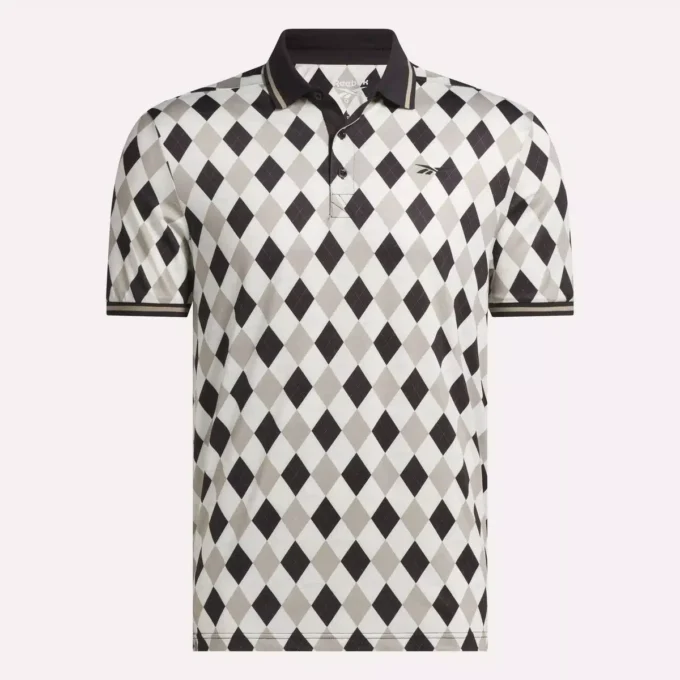 Kortærmet Vector Argyle Print Polo til mænd Kortærmet Vector Argyle Print Polo til mænd