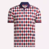 Kortærmet Vector Argyle Print Polo til mænd Kortærmet Vector Argyle Print Polo til mænd