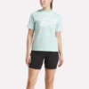 Kvinders tofarvet logo-T-shirt med korte ærmer