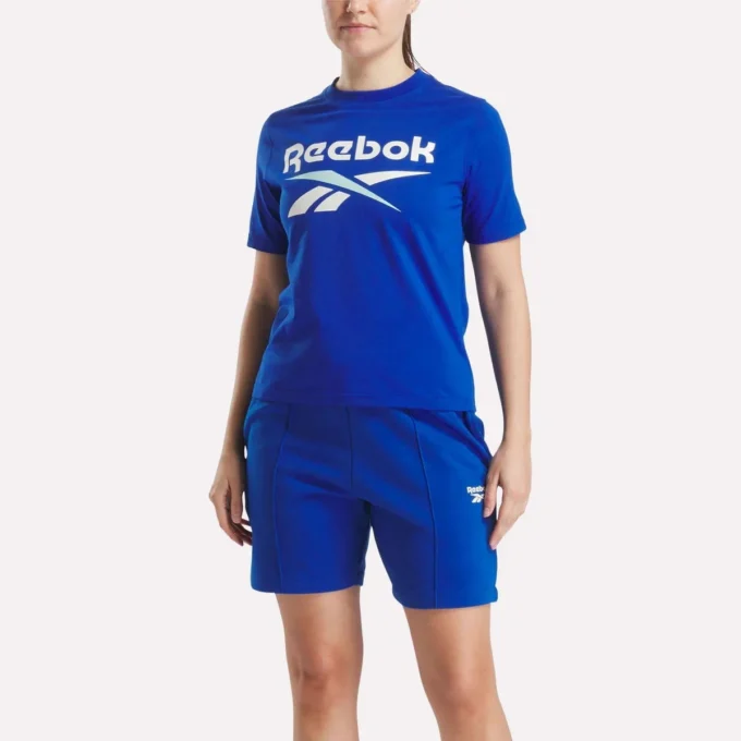 Kvinders tofarvet logo-T-shirt med korte ærmer