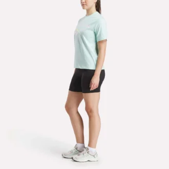 Kvinders tofarvet logo-T-shirt med korte ærmer
