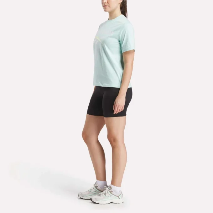 Kvinders tofarvet logo-T-shirt med korte ærmer