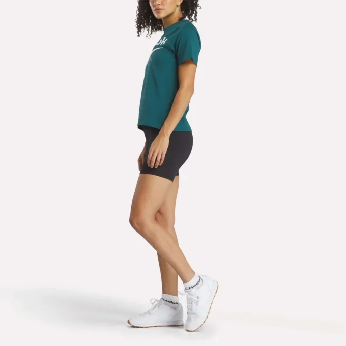 Kvinders tofarvet logo-T-shirt med korte ærmer