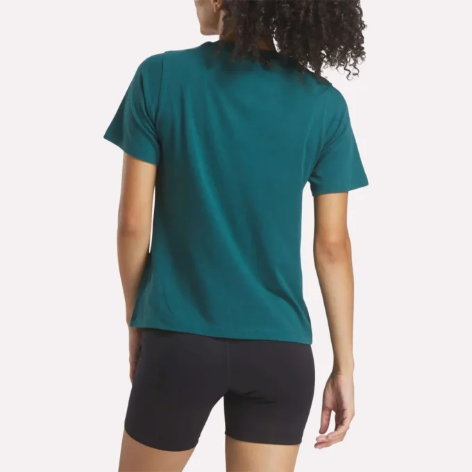 Kvinders tofarvet logo-T-shirt med korte ærmer