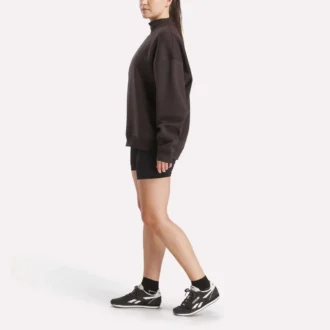 Lang sweatshirt med rullekrave til kvinder