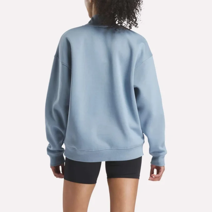 Lang sweatshirt med rullekrave til kvinder Lang sweatshirt med rullekrave til kvinder