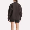Lang sweatshirt med rullekrave til kvinder Lang sweatshirt med rullekrave til kvinder
