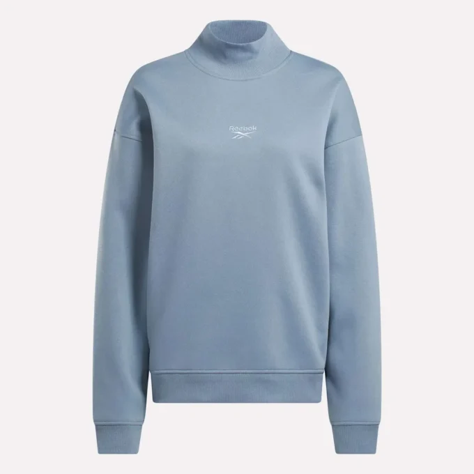 Lang sweatshirt med rullekrave til kvinder Lang sweatshirt med rullekrave til kvinder