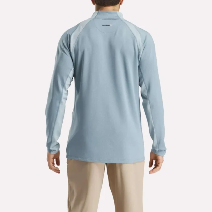 Langærmet Aero Flex 1/4 Zip pullover til mænd Langærmet Aero Flex 1/4 Zip pullover til mænd