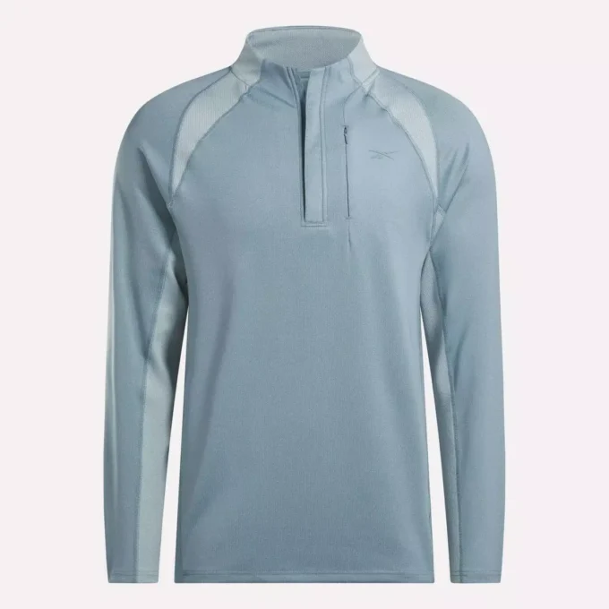 Langærmet Aero Flex 1/4 Zip pullover til mænd Langærmet Aero Flex 1/4 Zip pullover til mænd