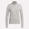 Langærmet Engineered Vector Jacquard 1/4 Zip golfpullover til kvinder Langærmet Engineered Vector Jacquard 1/4 Zip golfpullover til kvinder