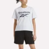 Oversized T-shirt med stort logo og korte ærmer til kvinder Oversized T-shirt med stort logo og korte ærmer til kvinder