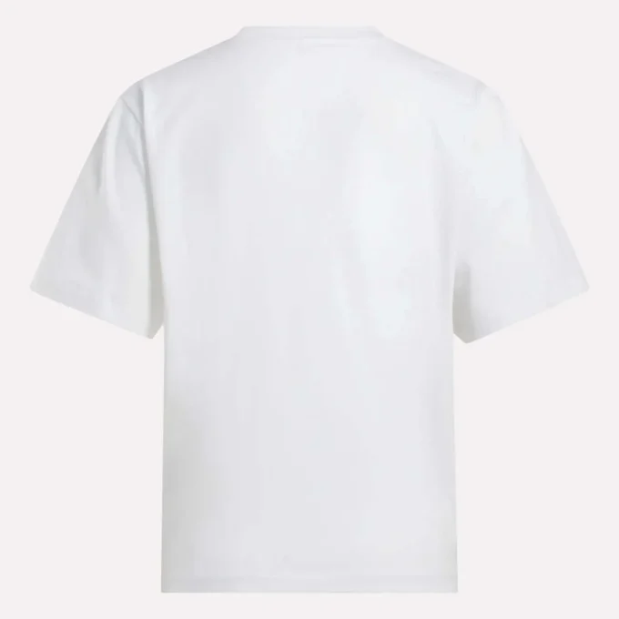 Oversized T-shirt med stort logo og korte ærmer til kvinder Oversized T-shirt med stort logo og korte ærmer til kvinder