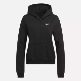 Reebok Identity Small Logo Fleece Full-Zip Hoodie til kvinder