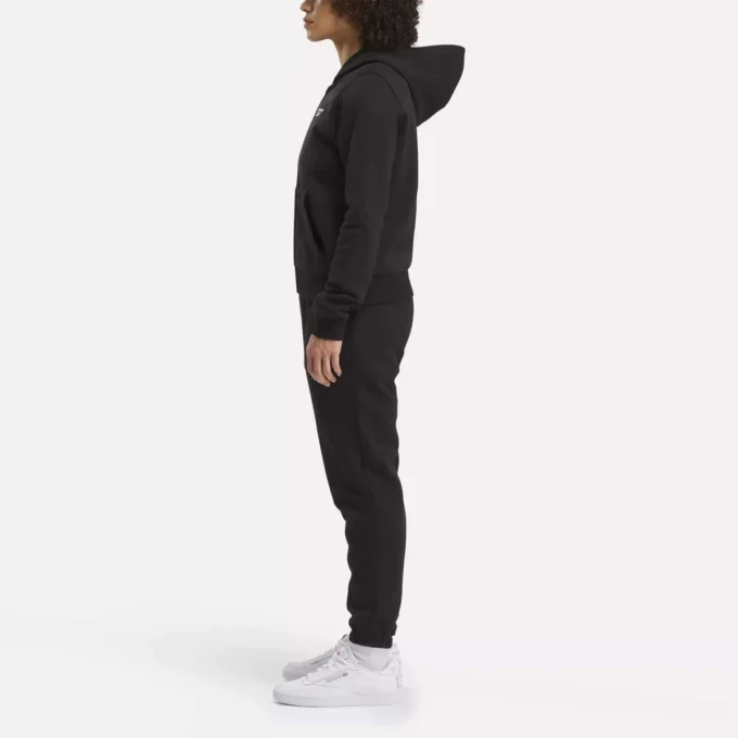 Reebok Identity Small Logo Fleece Full-Zip Hoodie til kvinder Reebok Identity Small Logo Fleece Full-Zip Hoodie til kvinder