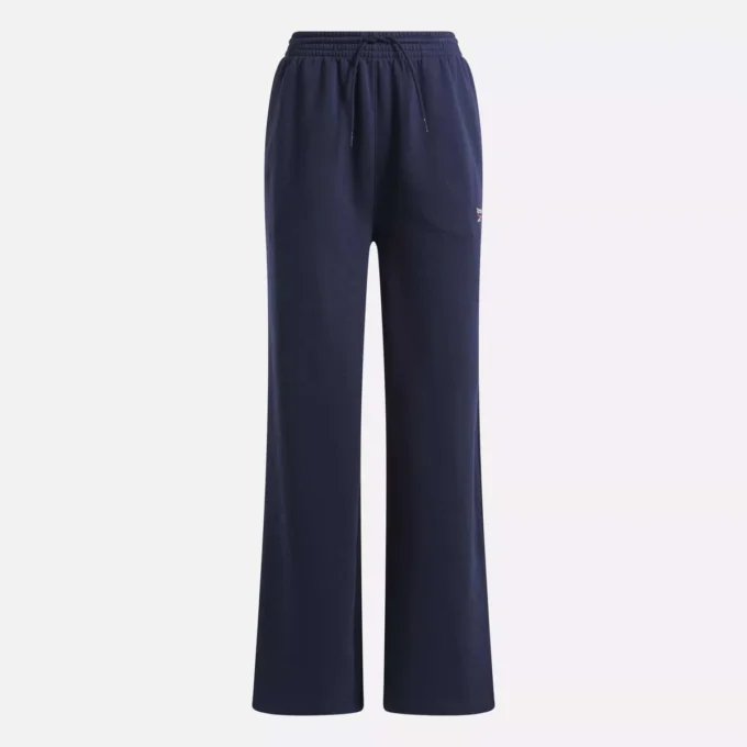 Reebok Identity Small Logo Fleece Wide Leg Pants til kvinder Reebok Identity Small Logo Fleece Wide Leg Pants til kvinder